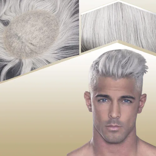 Miniatura 9 de Tupé de cabello humano europeo para hombres, suave encaje suizo completo, sistema de reemplazo de cabello, extensiones de cabello de 10 x 8 1B