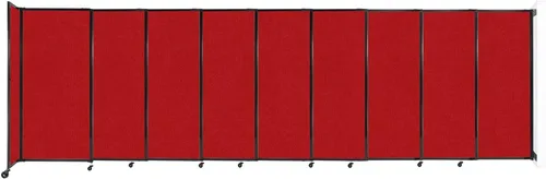Miniatura 74 de Divisor de habitación de pared recta deslizante montado en la pared Anchos ajustables Ruedas de bloqueo Separador de habitación Paneles