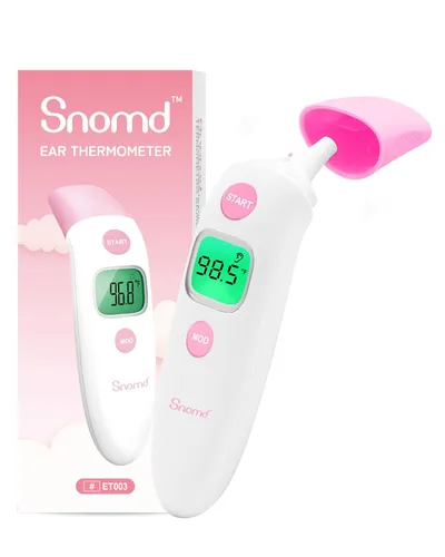 Miniatura 11 de Termómetro digital infrarrojo sin contacto para la frente para adultos, niños y bebés, termómetro médico de grado 3 en 1 con indicador de fiebre