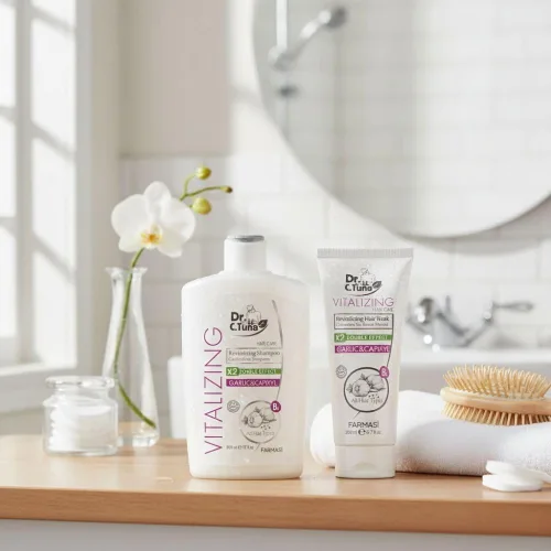 Miniatura 2 de FARMASI Dr. C. Tuna Vitalizing Garlic Shampoo and Hair Mask - Tratamiento natural para el crecimiento del cabello, previene la pérdida, estimula