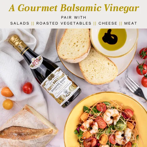 Miniatura 4 de Giusti Vinagre balsámico de Módena IGP – Aceto Balsamico di Modena gourmet italiano de cuerpo completo para ensaladas, adobos, queso y más – 2