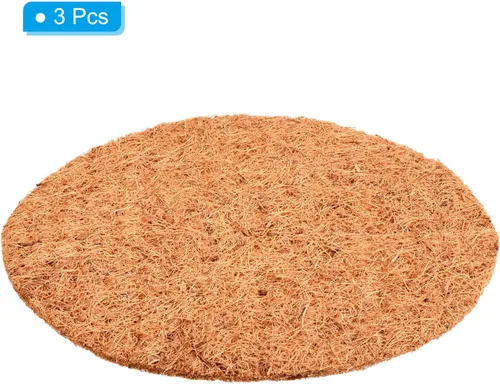 Miniatura 3 de PATIKIL Tapete de fibra de coco de 12 pulgadas, paquete de 3 protectores gruesos de fibra de coco y coco, cubierta de tierra para plantas en macetas