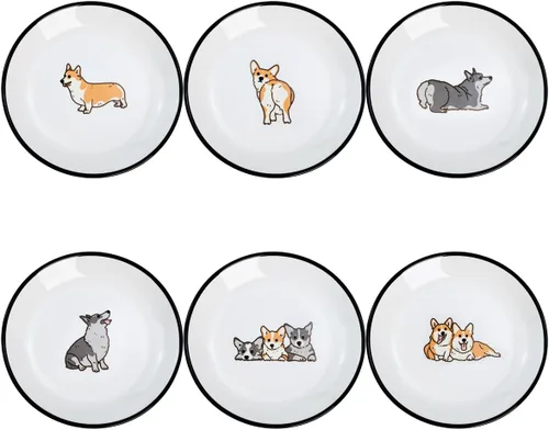 Miniatura 20 de Divertidos platos de cerámica con diseño de vaca y pájaro de caricatura, platos de condimentos, cuencos de sushi y soja, platos de aperitivo, platos