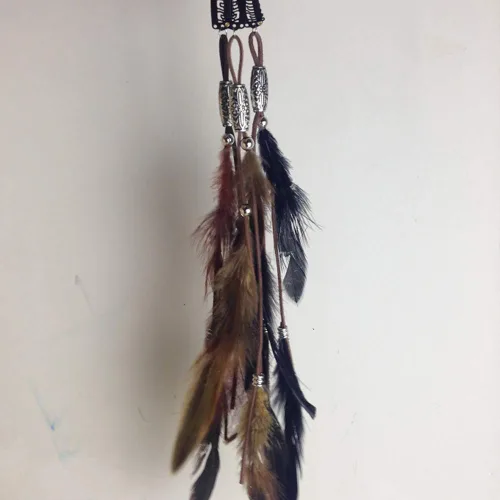 Miniatura 4 de CBLUO 3 pinzas para el pelo de plumas de Halloween, hippie, indio, bohemio, pasadores con borla, bohemios, para mujer, horquillas para el cabello