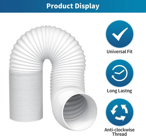 Miniatura 2 de Manguera portátil de aire acondicionado, manguera de ventilación de escape portátil con 5.9 pulgadas de diámetro, aire acondicionado de habitación