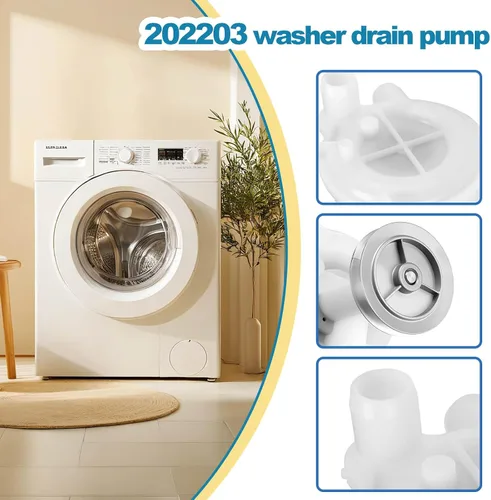Miniatura 5 de Lucky Seven 202203 Bomba de drenaje para lavadora Maytag, sustituye a 202203, 202540, 6-2022030, WP6-2022030