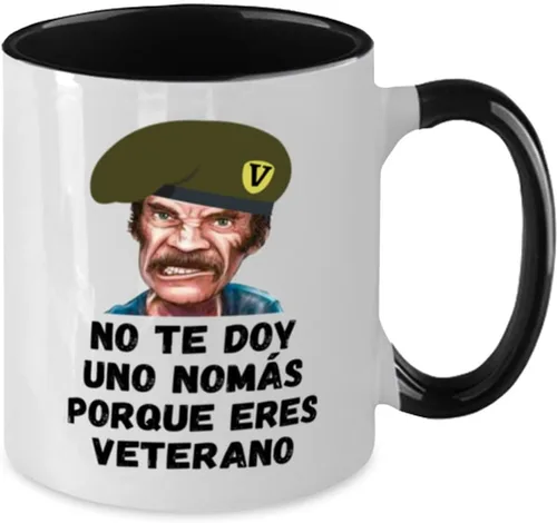 Miniatura 2 de Regalo para veterano taza de café 2 colores negro y blanco no te doy una nomas