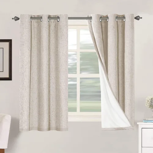 Miniatura 27 de H.VERSAILTEX Cortinas opacas de lino de 72 pulgadas de largo, 100% absolutamente opacas, con aislamiento térmico, con textura de lino, cortinas