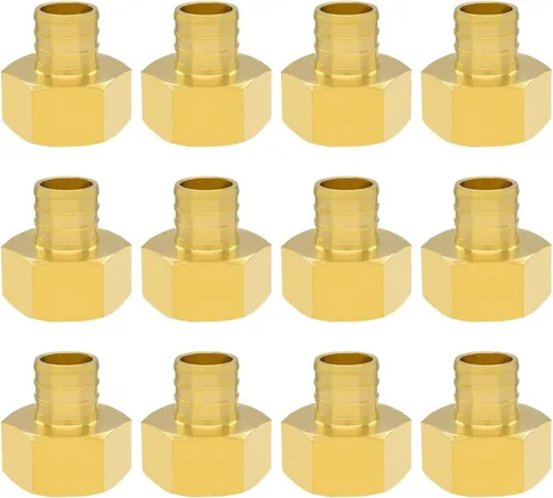 Miniatura 11 de Hooshing Paquete de 6 adaptadores hembra Pex de 1/2 pulgadas, PEX 1/2 pulgada a 1/2 pulgada hembra NPT adaptador de latón