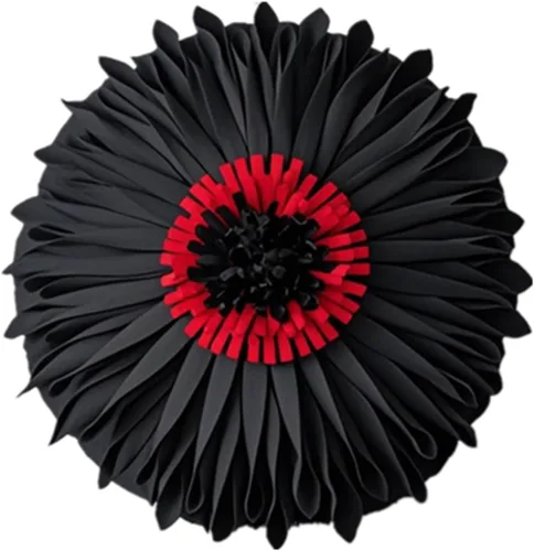 Miniatura 20 de Almohada redonda suave y redonda con forma de girasol, cojín en forma de margarita, hecha a mano, almohada decorativa de flores de felpa suave