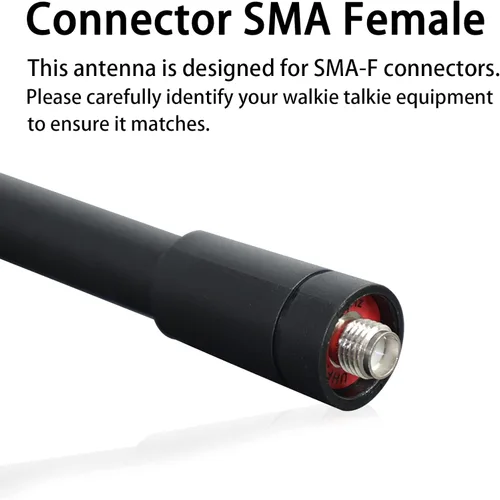Miniatura 3 de Samcom Antena corta de radio bidireccional con SMA-hembra, antena elástica y no deformable de 3.4 pulgadas para Walkie Talkies UHF 400-480MHz