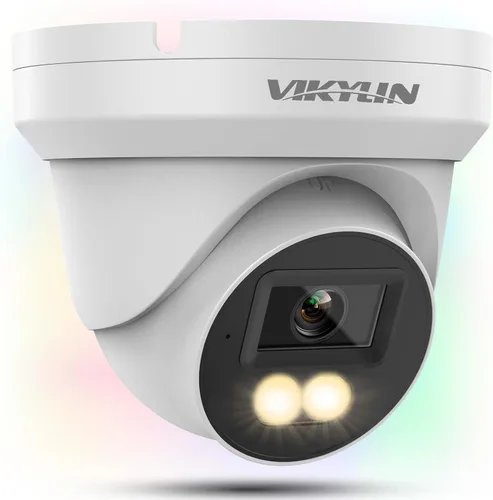 Miniatura 12 de VIKYLIN Cámara IP PoE a todo color 4K 8MP, cámara de torreta PoE 4K para exteriores con detección de humanos y vehículos, conversación de 2 vías
