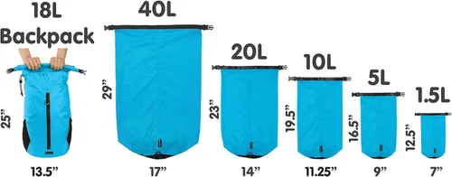 Miniatura 3 de Skog Å Kust LiteSåk 2.0 Bolsa seca ultraligera impermeable Negro 2.0, 1.5 litros