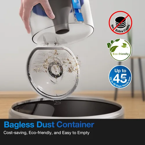 Miniatura 4 de ECOVACS DEEBOT N20e Plus Robot Aspiradora y Trapeadora, succión fuerte de 10000Pa, base de vaciado automático sin bolsa, rodillo sin enredos