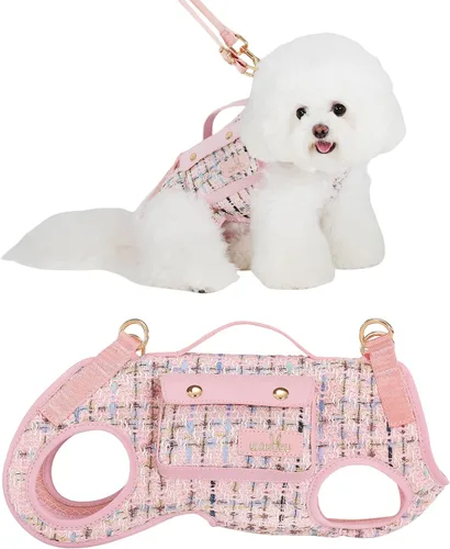 Miniatura 17 de Wakytu Arnés de elevación para perro, arnés VES ajustable para perro, correa ajustable para perro con bolsa pequeña para golosinas para cachorros