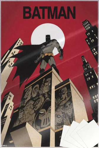 Miniatura 8 de Batman - Póster de cómic (rascacielos y villanos) (tamaño: 24" x 36") (póster laminado)