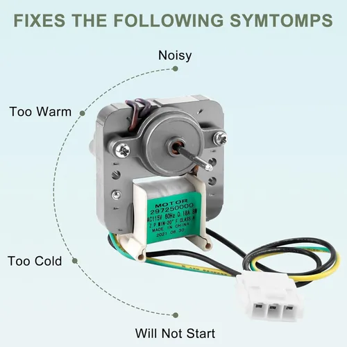 Miniatura 5 de Motor del ventilador del evaporador del refrigerador 297309000 297250000 compatible con Cro-sley Frigid-aire Elec-trolux Ken-More refrigerador
