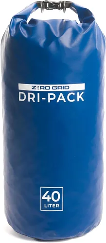 Zero Grid Bolsa seca impermeable – La bolsa de secado flotante se mantiene seca tamaños de 10L/20L/30L/40L para mochileros, kayak, canotaje, Azul
