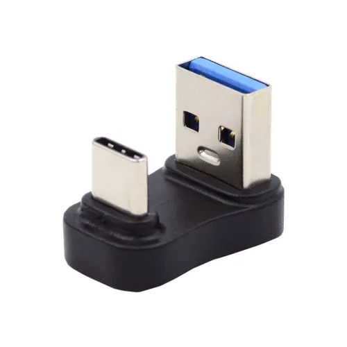 Miniatura 8 de chenyang Conector USB 3.0/3.1 USB C a USB 3.0 Datos 10Gbps Adaptador de carga 90 grados en ángulo abajo