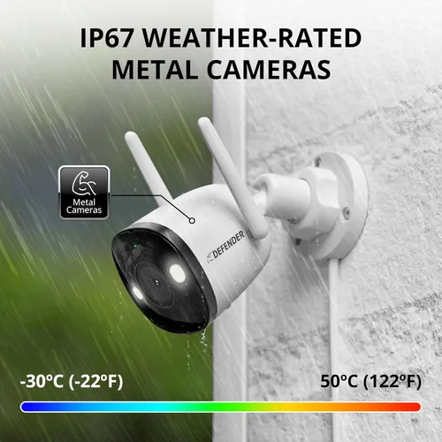 Miniatura 8 de Defender AI Powered 4K Guard Pro 8MP WiFi 6, cámara de seguridad inalámbrica de alimentación enchufable para exteriores, con detección humana