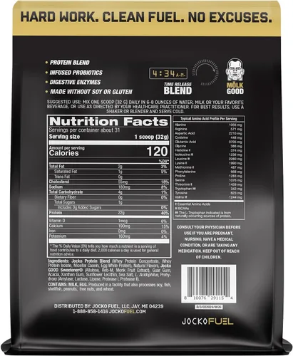 Miniatura 6 de Jocko Fuel Paquete – Polvo de proteína de vainilla Mölk + polvo de monohidrato de creatina para hombres y mujeres – Paquete para rendimiento