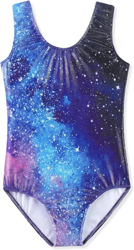 Miniatura 132 de HOZIY - Leotardos de manga larga para niñas, de gimnasia, para niños pequeños, trajes florales de unicornio, galaxia, arco iris, patrón de rayas