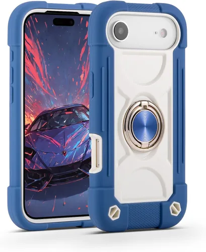 Miniatura 44 de MARKILL Funda compatible con iPhone Air de 6.5 pulgadas 2025 con soporte de anillo giratorio de 360 grados, protección contra caídas de grado