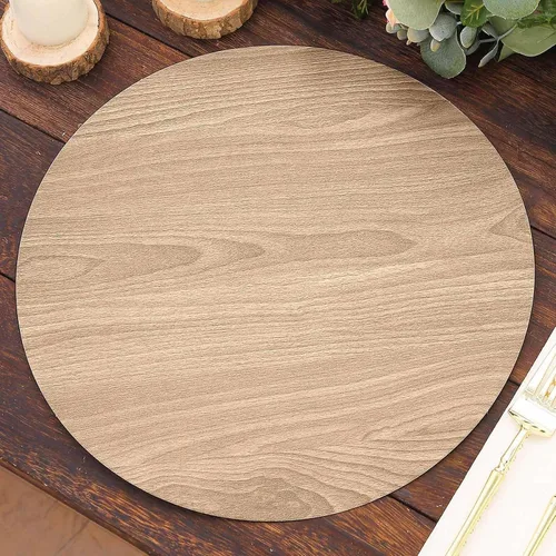 Miniatura 10 de Efavormart - Juego de 6 manteles individuales triangulares geométricos cortados con láser, 13 pulgadas, redondos, desechables, de cartón, 27.64 oz/m²