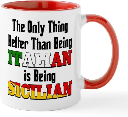 Miniatura 40 de CafePress Sicilia Mug - Taza de café de cerámica (11.0 fl oz)