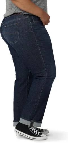 Miniatura 2 de Lee Jean boyfriend de tiro medio para mujer de talla grande