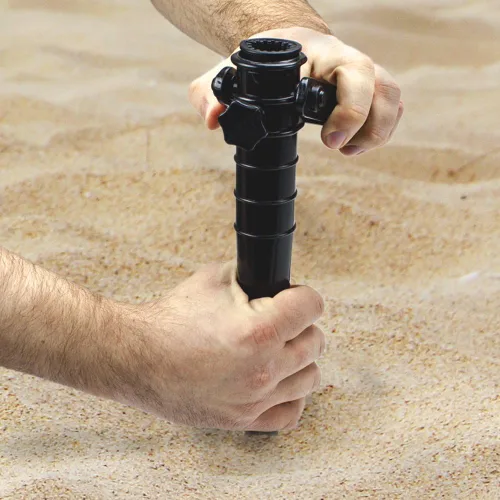Miniatura 3 de Ancla de arena de plástico para sombrilla de playa, libre de óxido y tamaño para sombrillas finas (azul)