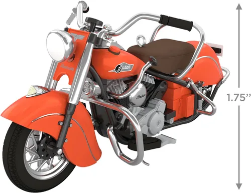 Miniatura 4 de Hallmark Keepsake Adorno de Navidad, 1953 Indian Chief Motocicleta, metal, regalos para coleccionistas de motocicletas