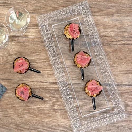 Miniatura 6 de Restaurantware Tazas de postre desechables de 1 onza, 100 mini platos de salsa, diseño de sartén para servir condimentos, aperitivos o muestras