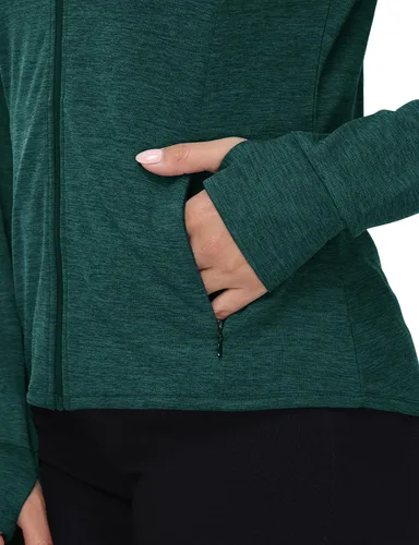 Miniatura 27 de TBMPOY Chaquetas con capucha y protección solar UPF 50+ para mujer, ligeras, de manga larga, para senderismo, exteriores, con cremallera completa