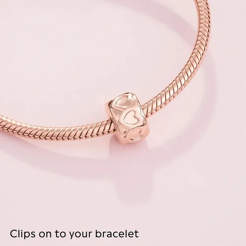 Miniatura 4 de PANDORA Joyería Row of Hearts Rose Charm Metal no aplica
