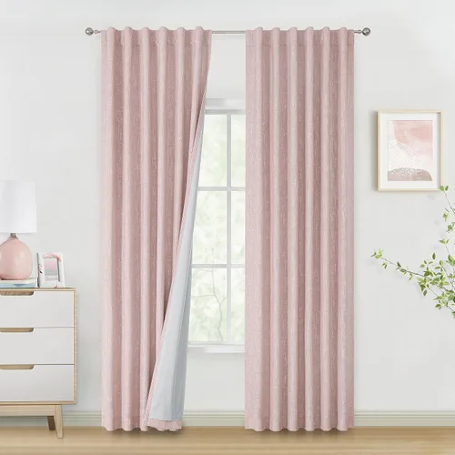 Miniatura 32 de Vision Home Cortinas opacas de color azul cambray de 63 pulgadas para dormitorio, aislamiento térmico, oscurecimiento de la habitación, juego