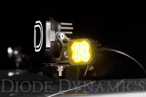 Miniatura 4 de Diode Dynamics SSC1 Luz LED deportiva estándar amarilla (par), inundación con retroiluminación ámbar