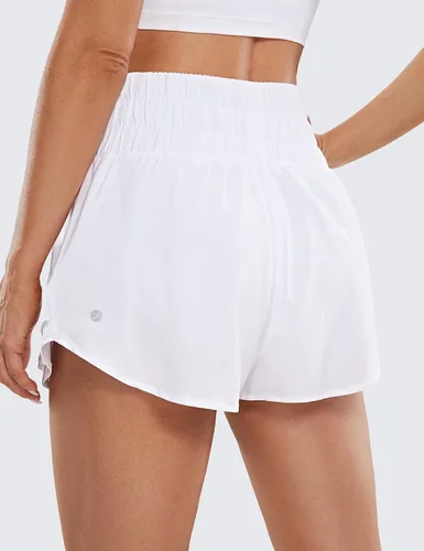 Miniatura 2 de CRZ YOGA Pantalones cortos deportivos para mujer, cintura alta, falda con volantes, superpuesta, entrenamiento, correr, tenis, pantalones cortos