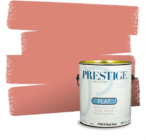 Miniatura 730 de Prestige Paints Pintura exterior e imprimación en uno, 1 galón, plano, coincidencia comparable de Valspar* Amber Rose*