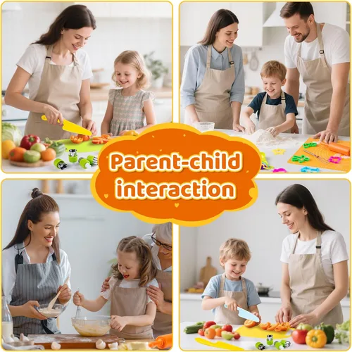 Miniatura 7 de EFO SHM Juego de Cocina para Niños de 52 Piezas, Juguetes de Cocina de Juego de Simulación Montessori para Cocinar y Hornear de Verdad, Juego