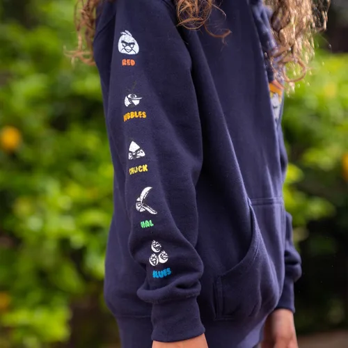 Miniatura 4 de Angry Birds Sudadera oficial de forro polar con capucha retro para niños, niñas, unisex