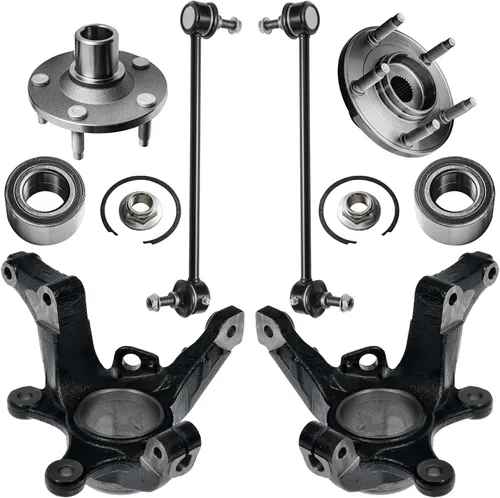Miniatura 90 de Detroit Axle - Conjunto de manguetas de dirección delanteras de 2 piezas para Hyundai Accent 06-11, 2 manguetas de dirección y conjunto de buje