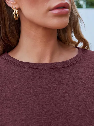 Miniatura 10 de SUNBS Paquete de 3 camisas de manga larga para mujer, ajuste holgado, ropa de otoño, ropa de moda 2025, camisetas básicas de entrenamiento, trajes