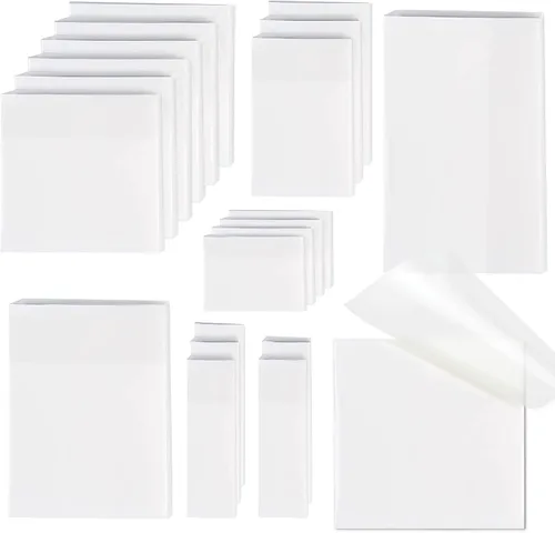 [1000 unidades] Notas adhesivas transparentes, 6 tamaños de blocs de notas adhesivas transparentes, notas adhesivas translúcidas autoadhesivas