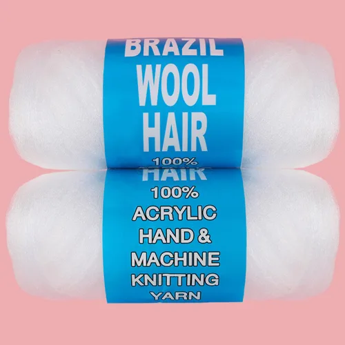 Miniatura 17 de COOKOO 2 rollos de hilo de lana brasileña color negro natural para cabello trenzado de ganchillo, trenzas, torsión, urdimbres, torsión senegalesa