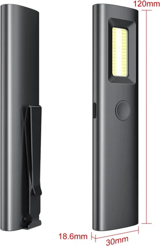 Miniatura 7 de Linterna plana EDC recargable de mano profesional con haz verde, combo de LED UV y blanco, 800 lúmenes, luces de bolsillo portátiles con imán/bolsa