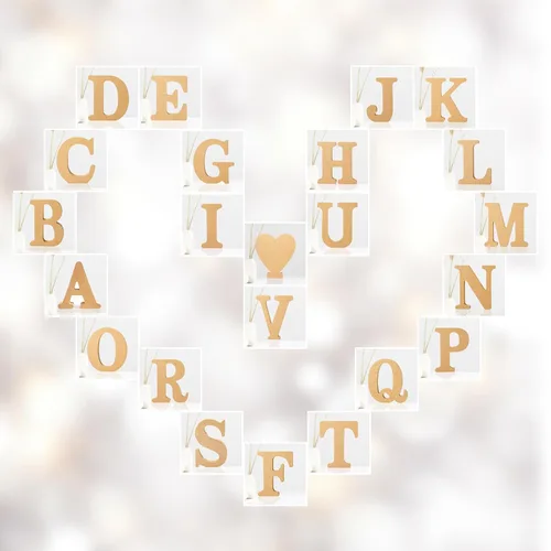 Miniatura 7 de AOCEAN Letras de madera diseñables de 8 pulgadas, letras de madera sin terminar para decoración de pared, letras decorativas de pie, rebanadas