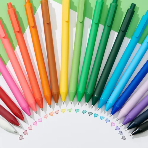 Miniatura 2 de Kaco PURE - Bolígrafos de gel de colores surtidos, 20 piezas, 0.7 mm, punta media, bonitos artículos de papelería estéticos para tomar notas y hacer