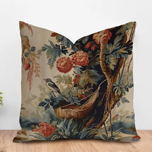Miniatura 12 de ArogGeld Funda de cojín para sofá de granja con diseño de pájaro chinoiserie amarillo y gris, peonía, pavo real, decoración del hogar, funda