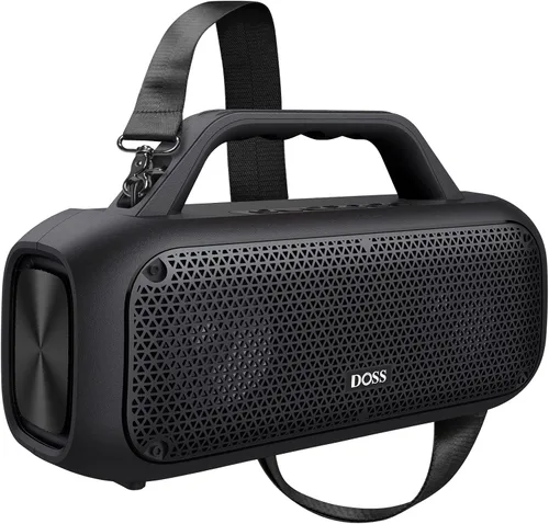 Miniatura 10 de DOSS Extreme Boom - Altavoz Bluetooth para exteriores con sonido potente de 60 W, graves profundos, tiempo de reproducción de 30 horas, USB-C, Verde